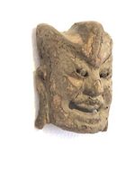 Antike holzmaske aus Tibet