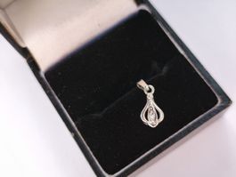 Weissgold Diamant Anhänger Gold 333  0.72 Gramm 