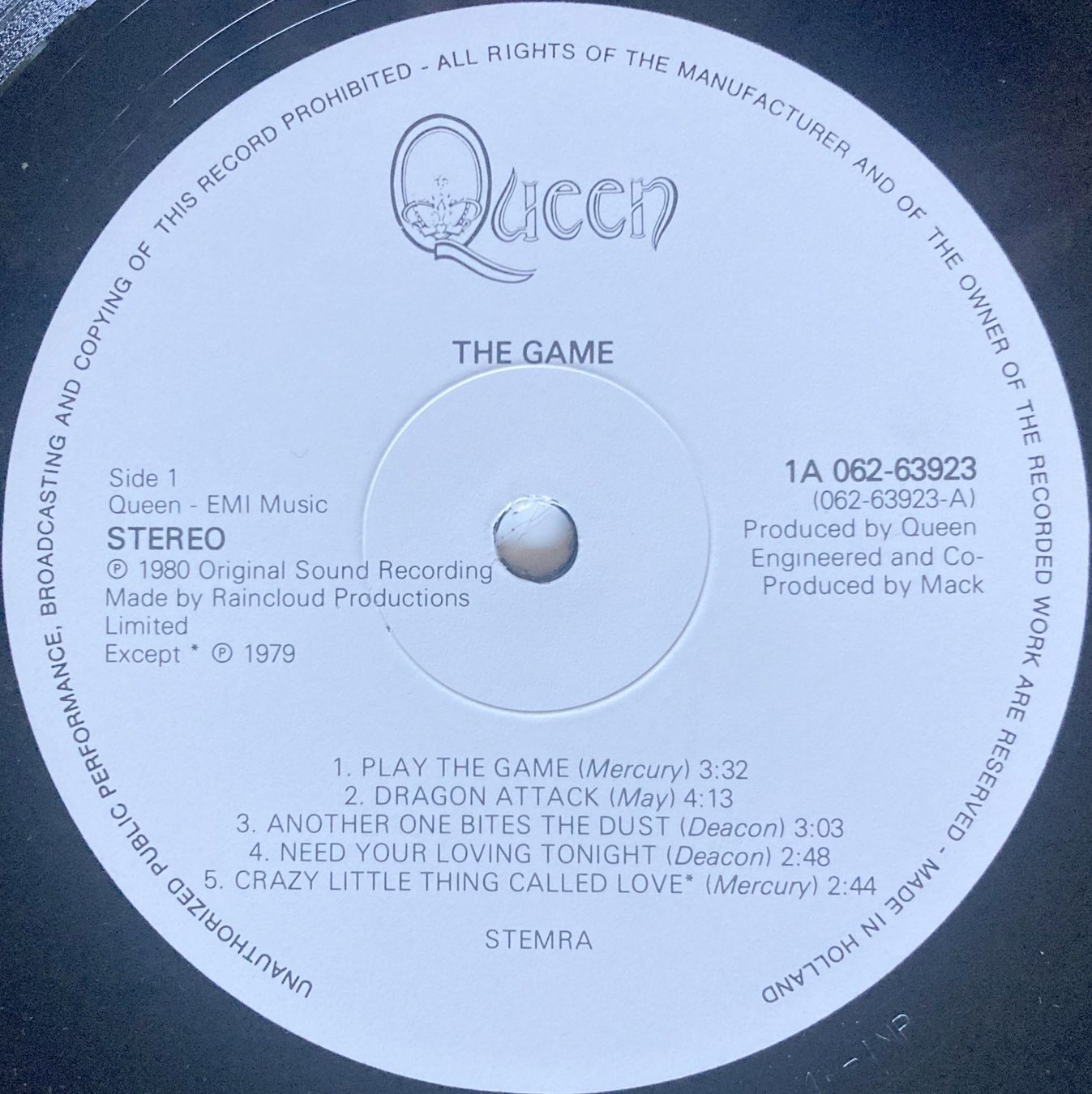 Schallplatten: QUEEN - THE GAME – Gebraucht aus Bottens von hotter-than-hell 3
