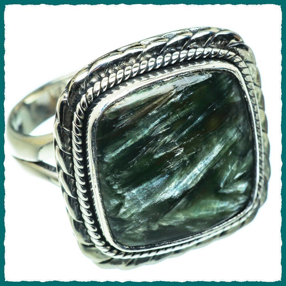 Anelli: SERAPHINITE, Seraphinit Ring 925 Silber – Nuovo e nell'imballaggio originale da Oberglatt ZH venduto da Goldfee1 1