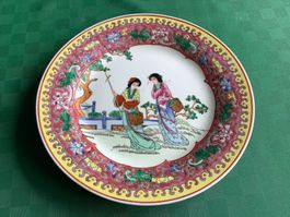 CHIN. VINTAGE PORZELLAN WANDTELLER