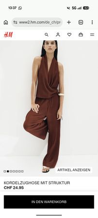 Kordelzughose mit Struktur von H&M, nie getragen