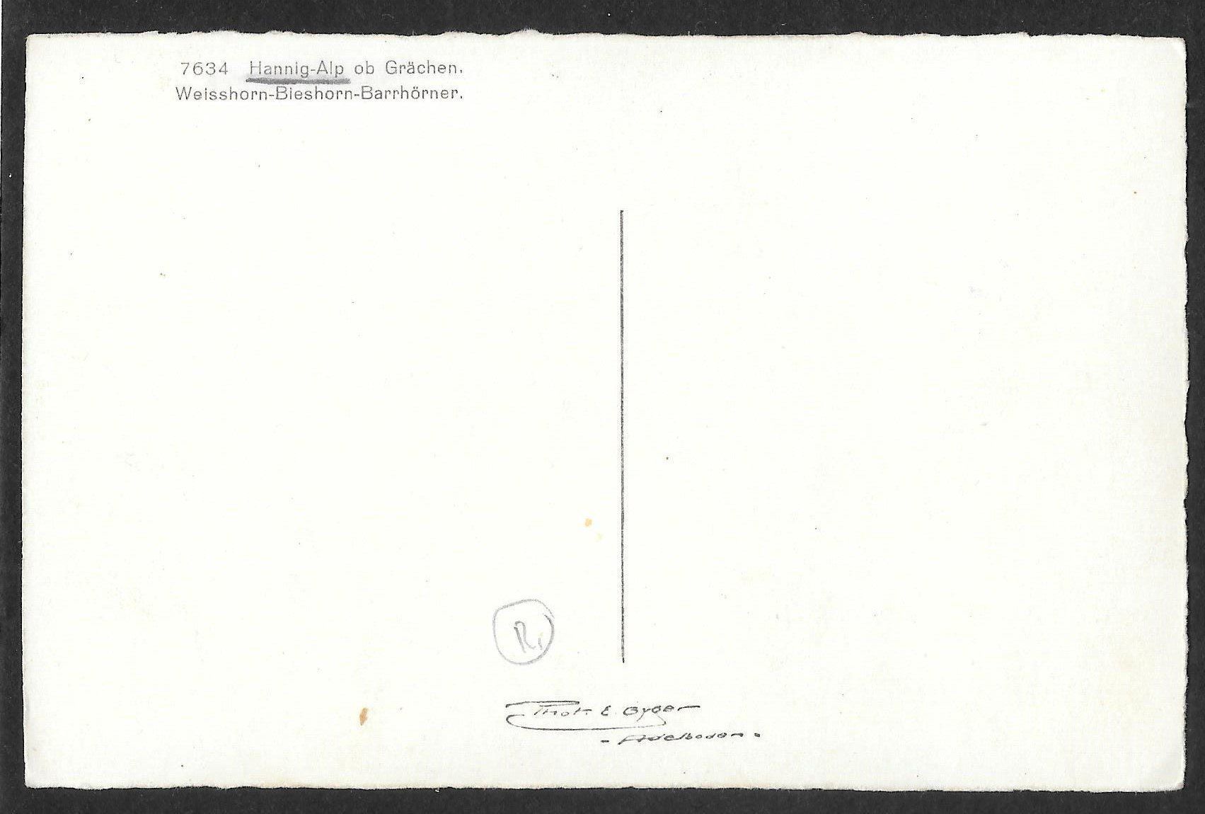 Cartoline postali: Grächen Hannig-Alp mit Ziegen – Usato da Olten venduto da clotaldi 1