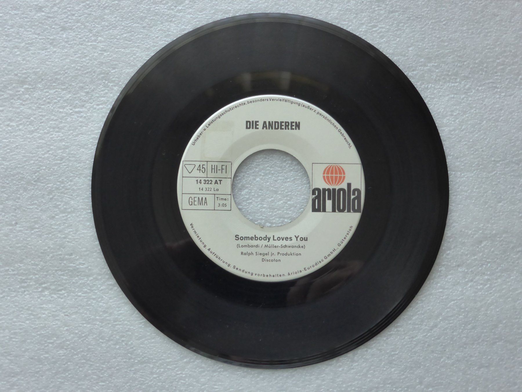 Dischi in vinile: Vinyl Single   DIE ANDEREN – Usato da Küssnacht am Rigi venduto da Mondkinder 1