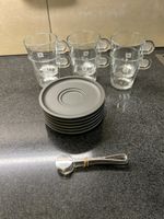 Nespresso Glas-Tassen 6 Stk. Unterteller 6 Stk. Löffelchen 
