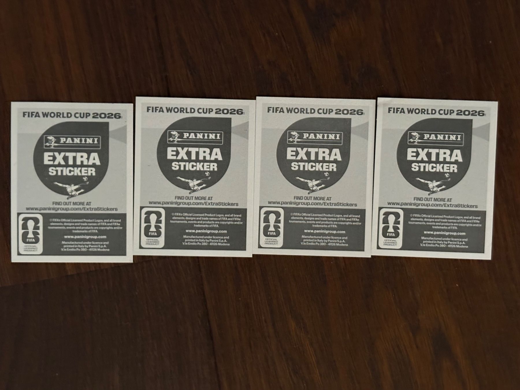 Panini Cartes à collectionner: 4 cartes Panini Extra Sticker Regular – Neuf (Voir description) à St-Sulpice VD par dxf_rny9 1