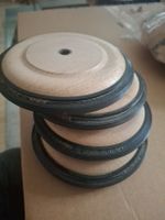 4 hochwertige Holzräder aus Buchenholz mit Gummireifen