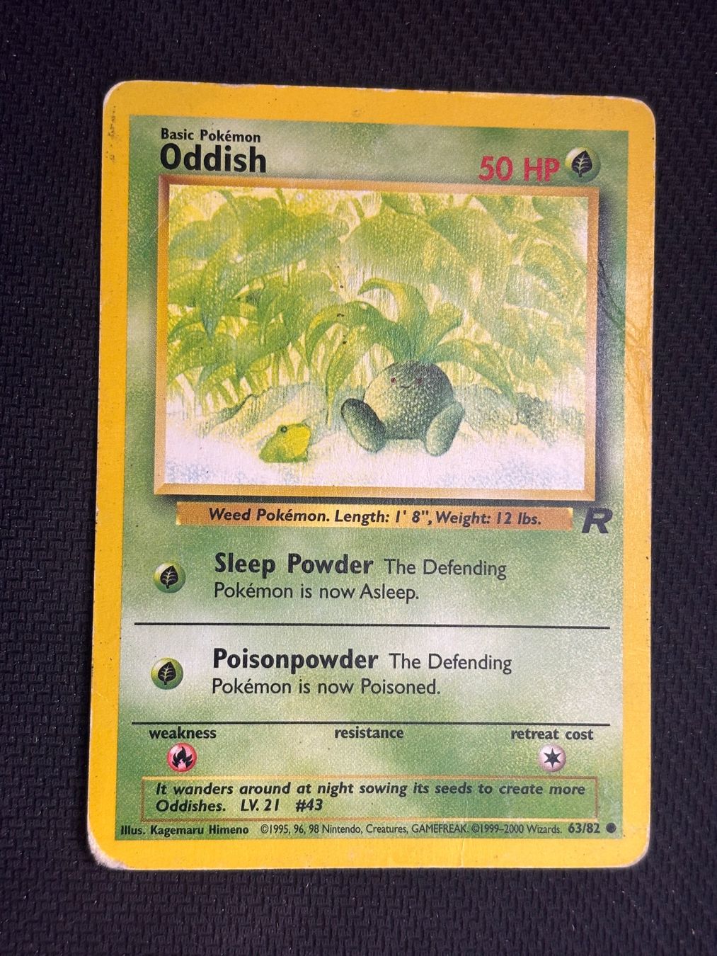 Pokémon Cartes à collectionner: Pokemon Oddish 63/82 WOTC Team Rocket EN – D'occasion à St. Gallen par KantoKarten