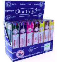 🌿 42x Satya Räucherstäbchen Display – verschiedene Sorten
