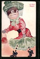 A High Stepper, Frosch in Damenkleidern