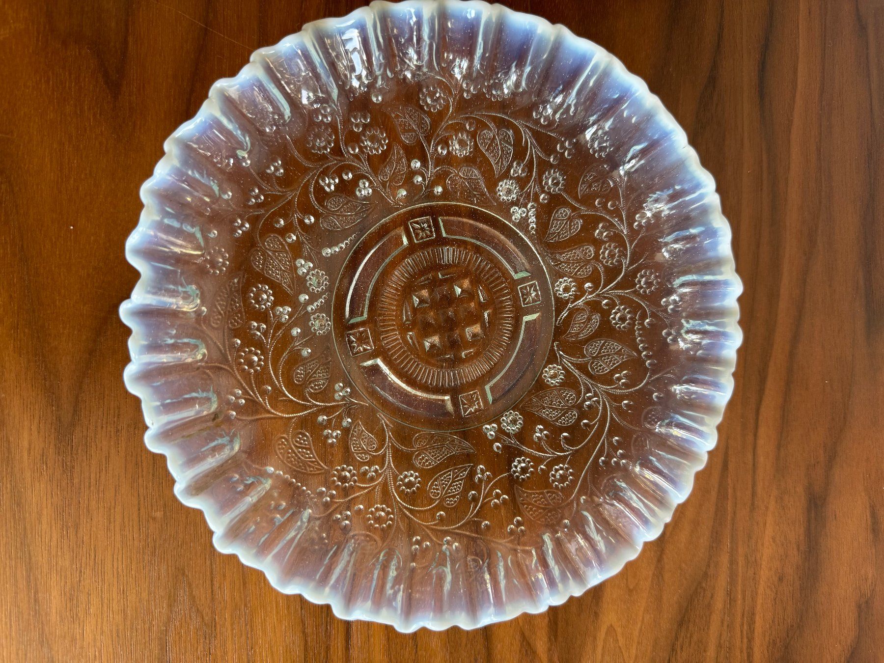 Piatti: Antiker Opalglas Teller Glas 20 cm – Usato da Kirchdorf venduto da Vintagewunder 4