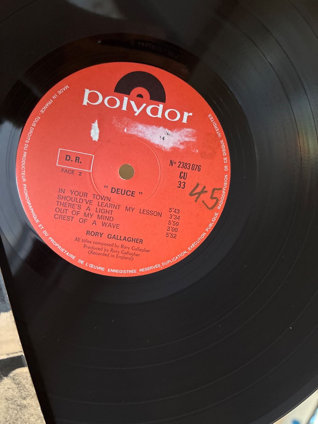 Dischi in vinile: A753 Rory Gallagher Deuce – Usato da Frutigen venduto da Philippe_jsp 2