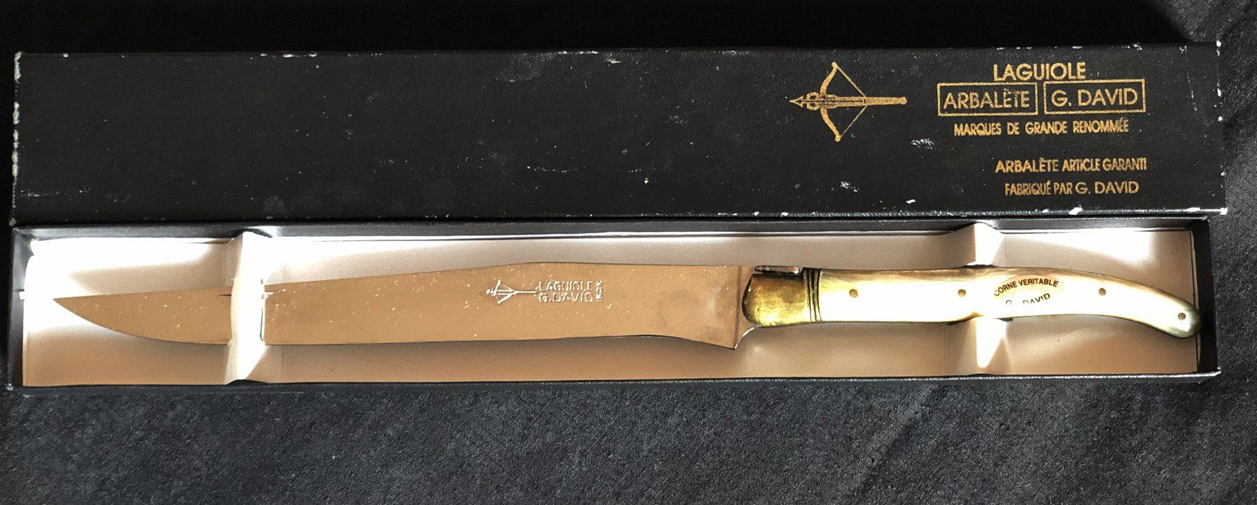 Laguiole Coltelli da cucina: Authentique Laguiole G. David couteau à découper – Nuovo e nell'imballaggio originale da LAUSANNE venduto da swisspic