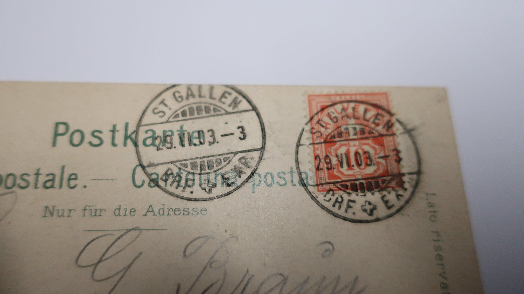 Cartoline postali: St. Gallen 1903 – Usato da Cormoret venduto da Pascalll2001 4
