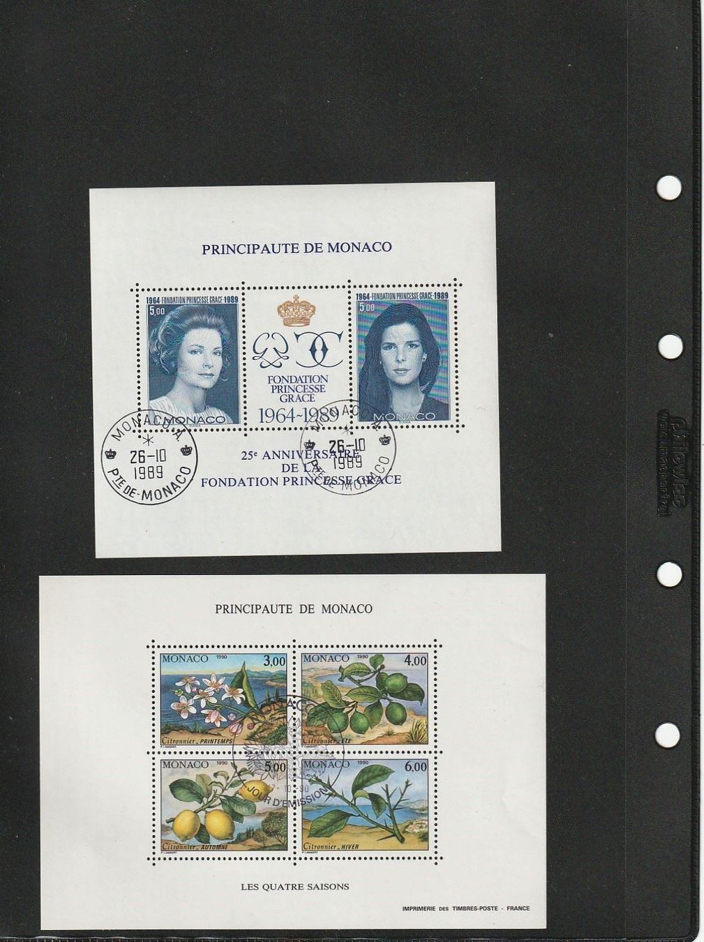 Tutti i francobolli: 17x Sonderblöcke MONACO 1980 - 1989 – Usato da Aarburg venduto da Aare10 5