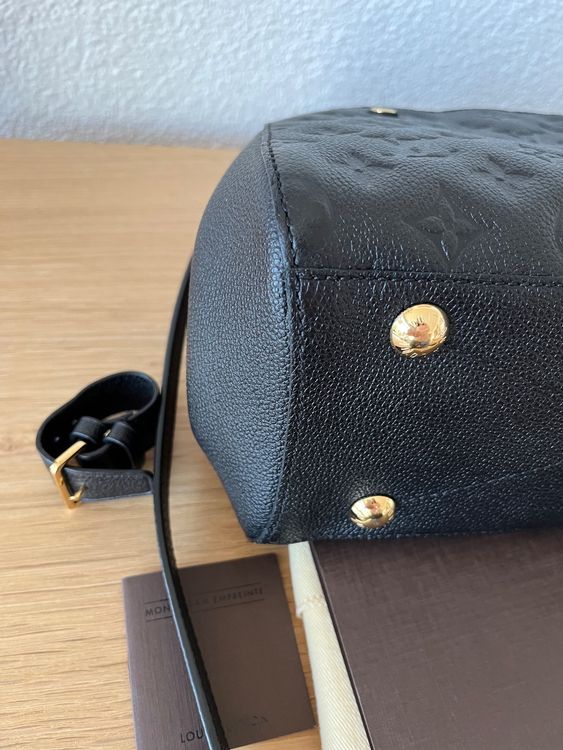❤️🍀❤ Louis Vuitton Tasche Montaigne BB schwarz ❤🍀❤️