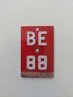 Velonummer / Fahrradnummer BE 88 rot/weiss