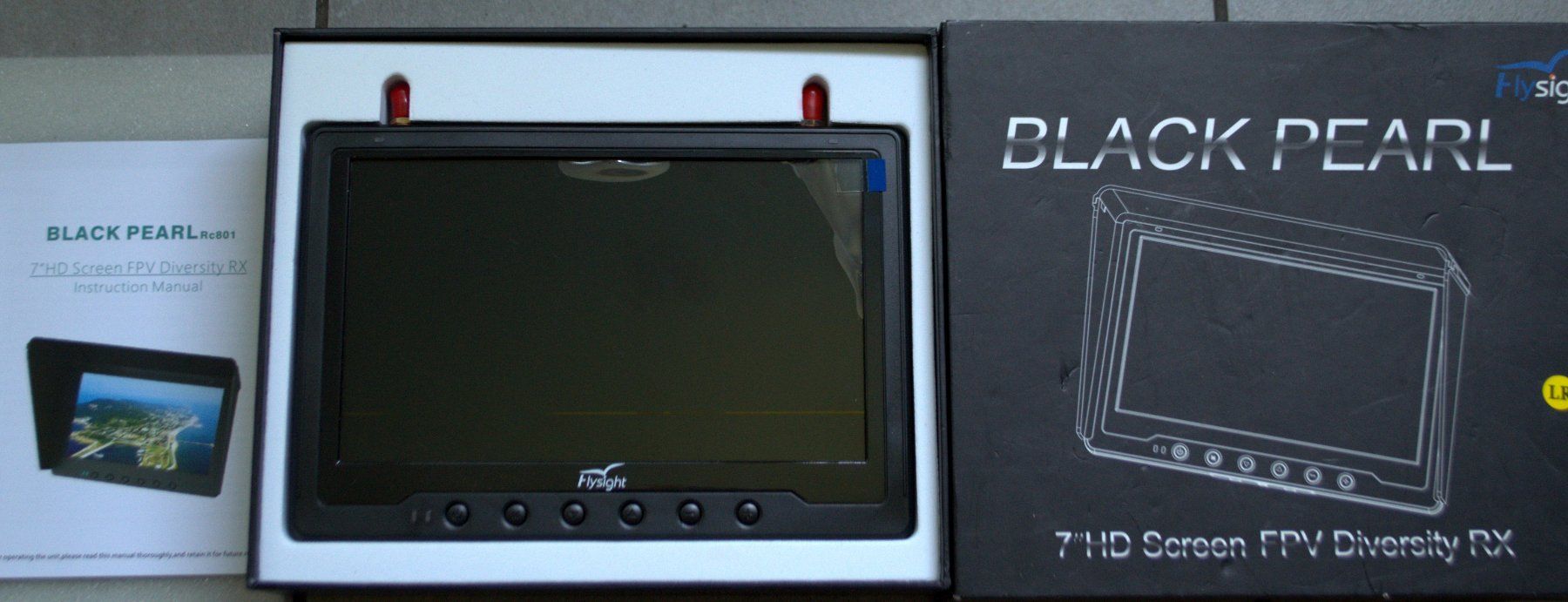 Modellismo RC: Flysight Black Pearl 7" HD Screen FPV Diversity RX – Nuovo e nell'imballaggio originale da Collonges venduto da arashee