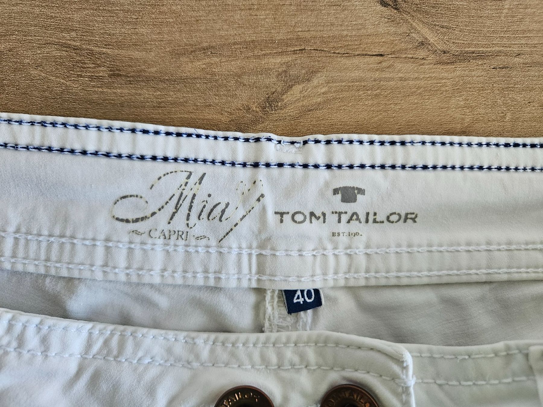 Tom Tailor Pantaloni: Caprihose Tom Tailor weiss – Usato da Möriken AG venduto da pam66 5