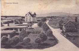 Alte Ansichtskarte mit Kaserne Bülach.