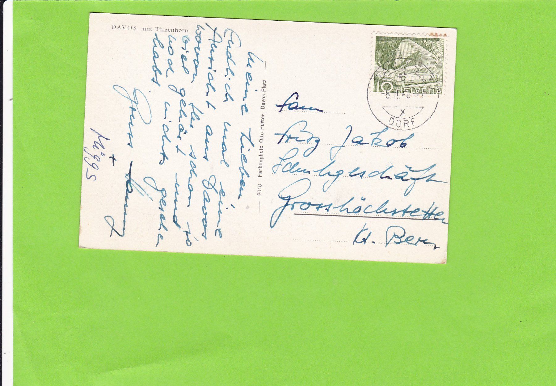 Cartoline postali: Davos – Usato da St. Peterzell venduto da neckertal 1