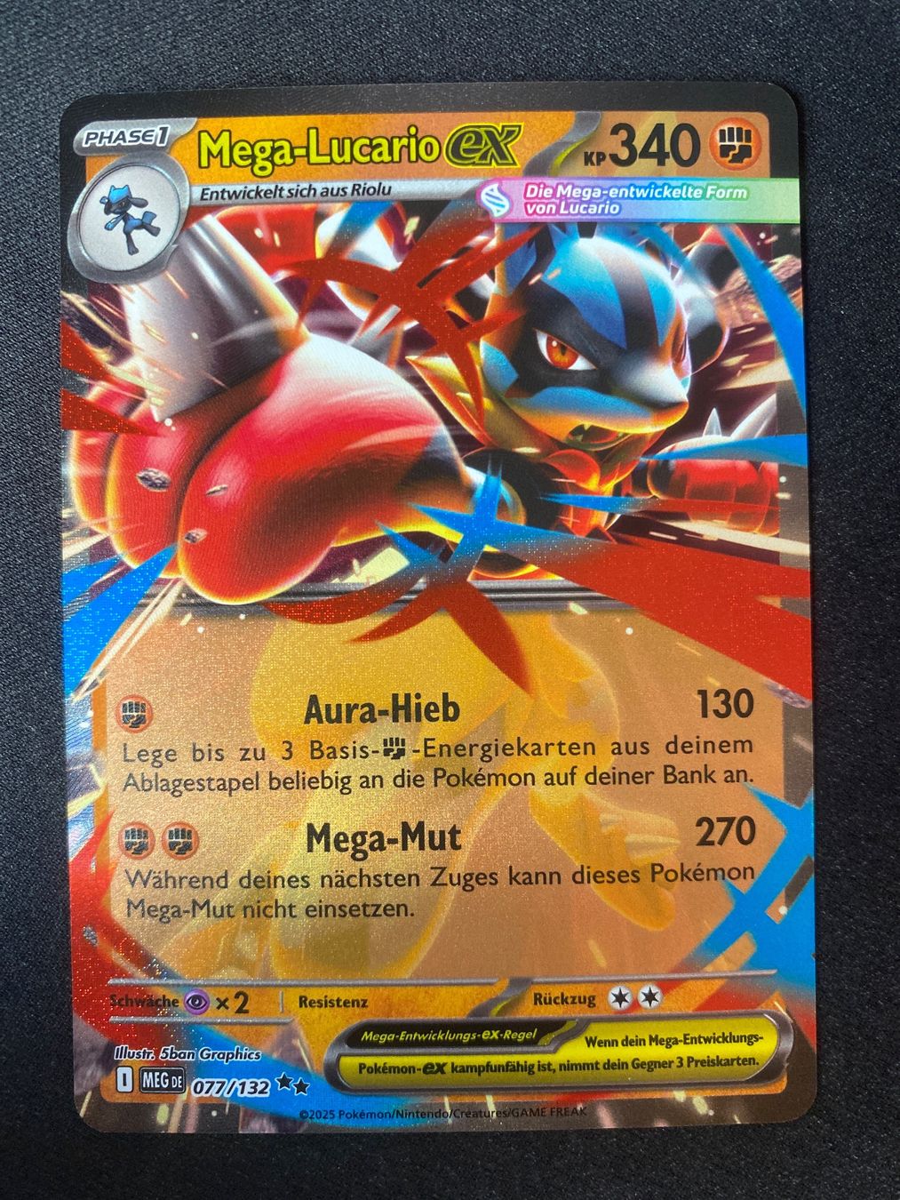 Pokémon Carte collezionabili: Mega Lucario ex 77 - Double Rare - Mega Evolution - EN – Nuovo (secondo la descrizione) da Hausen AG venduto da Shrade