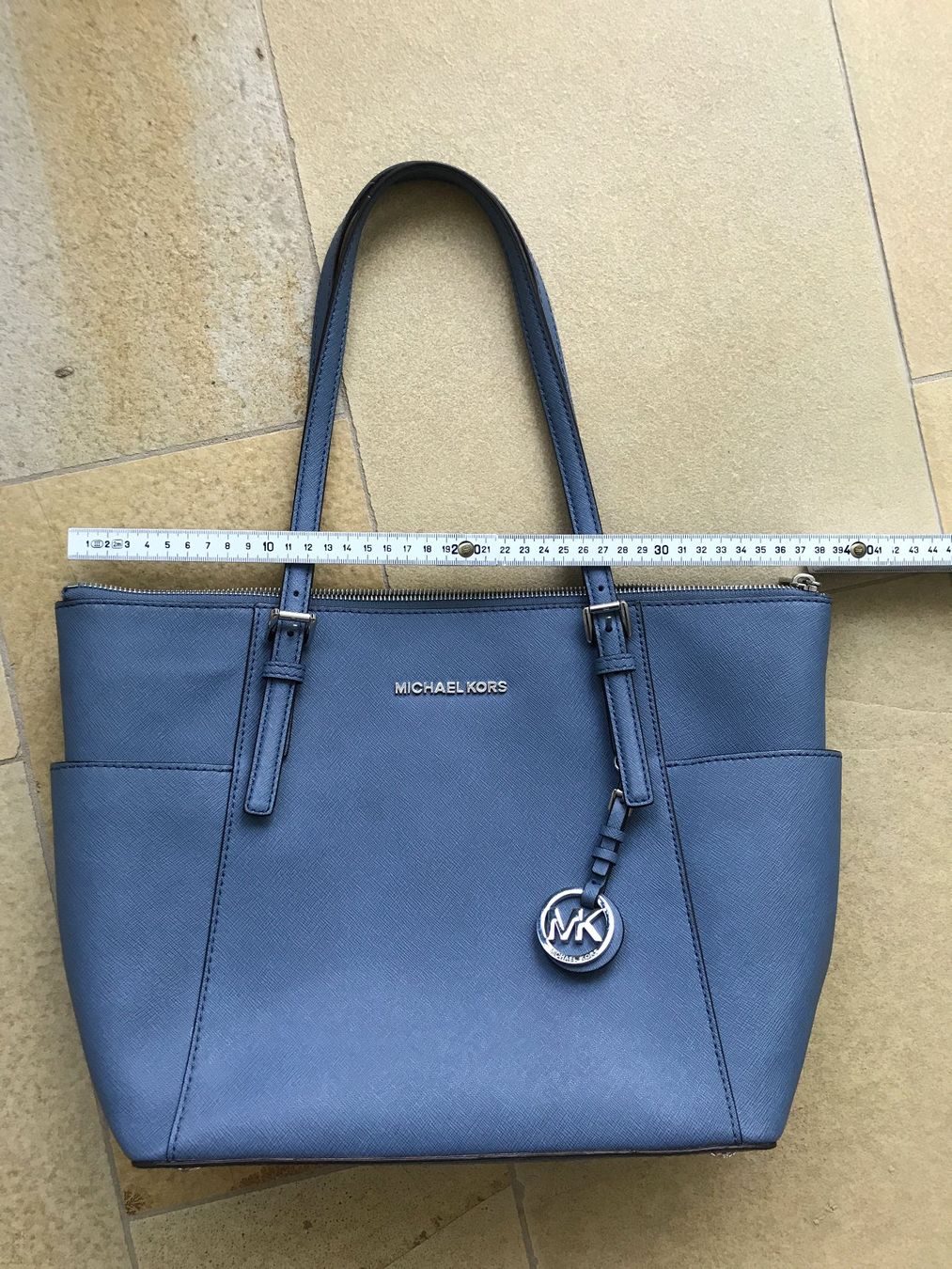Michael Kors Borse da donna: " Michael Kors" Tasche/ jeansblaues Kunstleder – Usato da Dübendorf venduto da nerino03