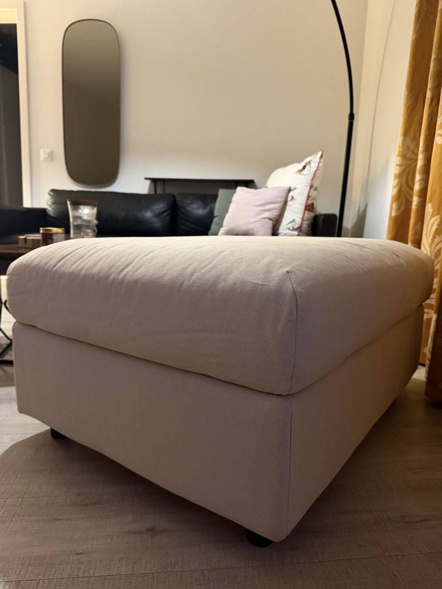 Ikea Hocker: Fabric stool with storage, light beige – Gebraucht aus Weggis von evi_fgs9