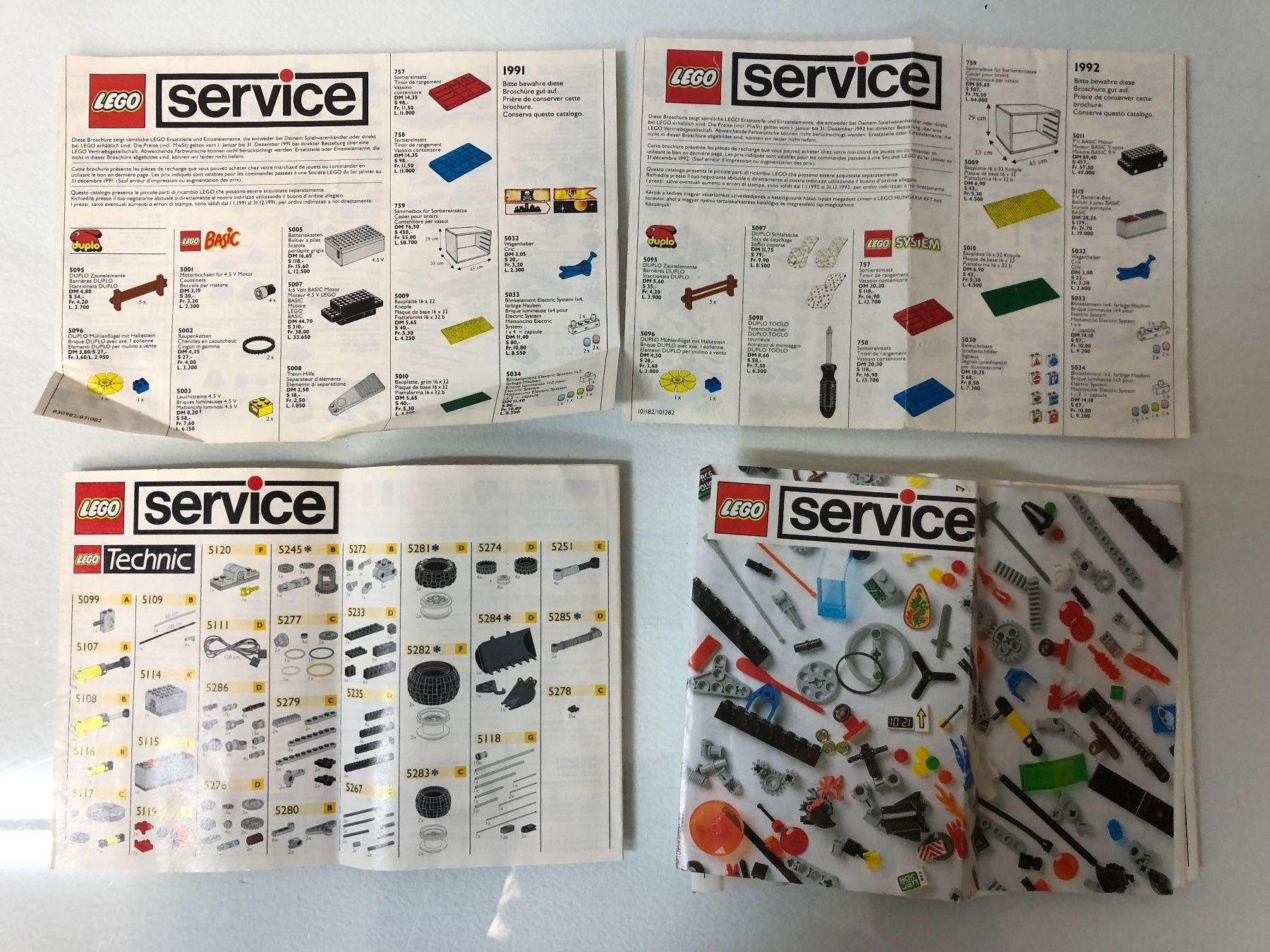 Lego Documenti: LEGO Service Prospekte 4 Stück – Usato da Brunnen venduto da Allerwaren