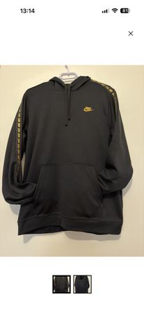 Sweat à capuche Nike noir et doré