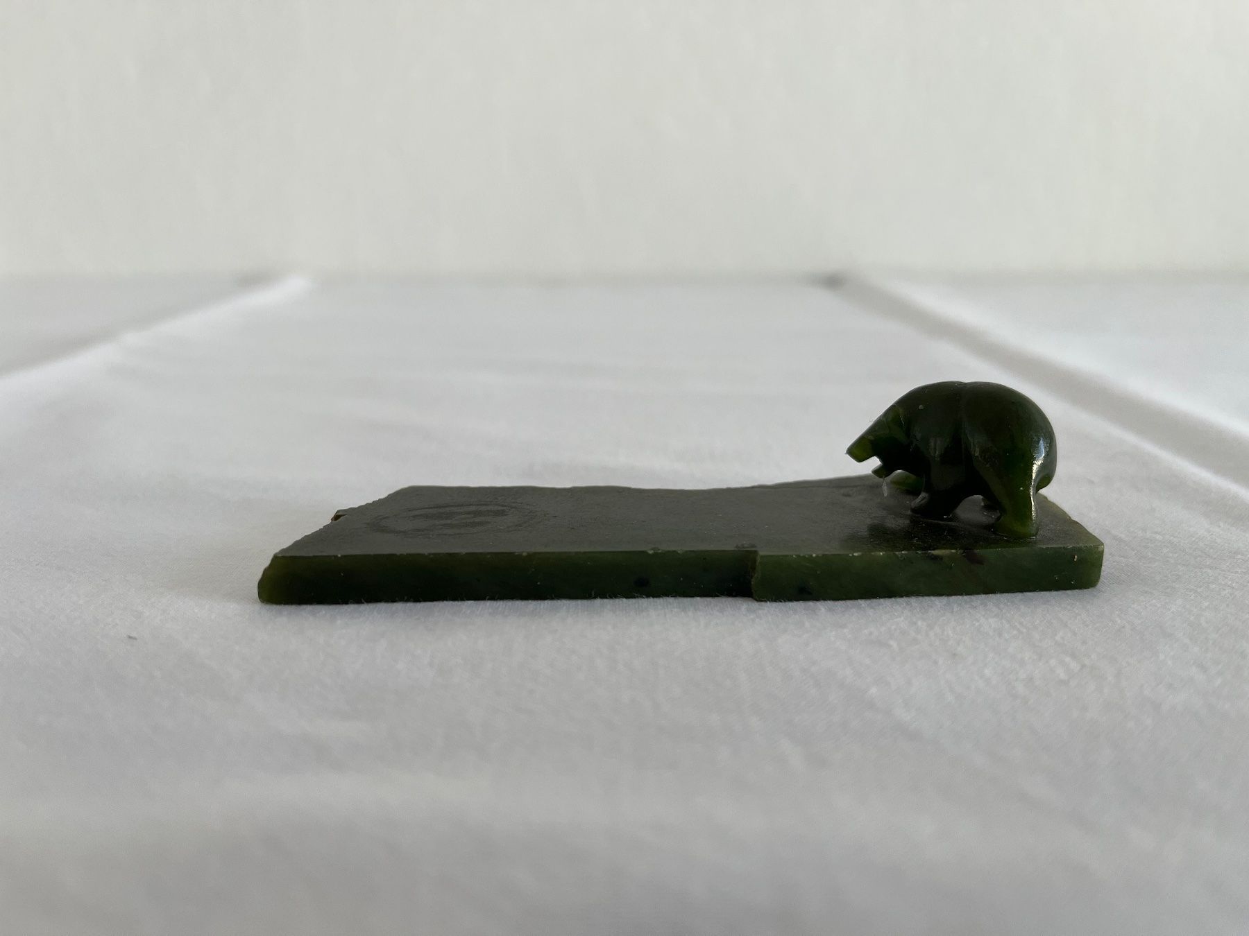Statuette: Bär aus grünem Stein – Usato da Wetzikon ZH venduto da seli03 1