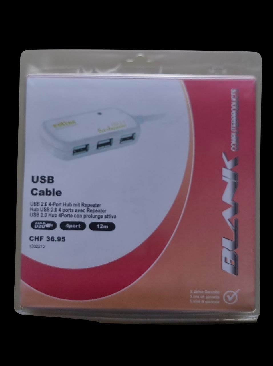Hubs & Switches: Blank Computerproducts USB 2.0 4-Port Hub mit Repeater – Neuf avec emballage d'origine à Seewen SZ par Timekeeper