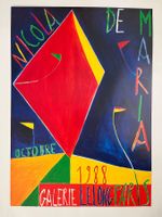 Schönes Plakat Nicola de Maria - Galerie Lelong Paris 1988