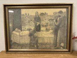 Fritz Bernhard, wunderschöne grosse Zeichnung