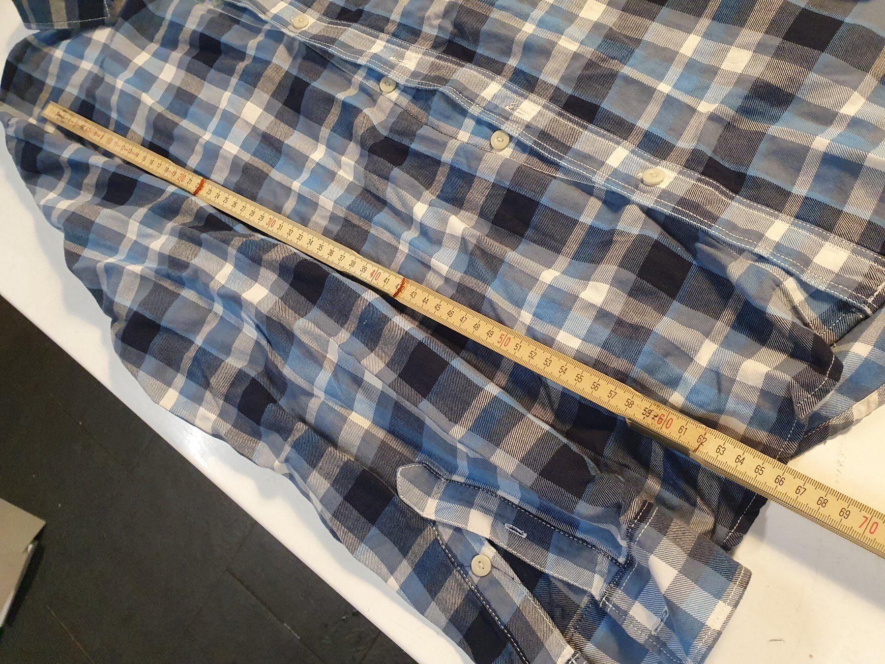 Camicie: Herrenhemd Divided blau karriert grösse XL – Usato da Zürich venduto da loosebone 5