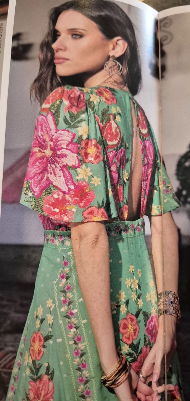 Vestiti: Robe taille 36 neuve, imprimé vert et rose – Nuovo e nell'imballaggio originale da Carrouge VD venduto da sar_2ncs 3