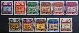 Franz. Äquadorialafrika Porto Kat. 1-11 * 1937