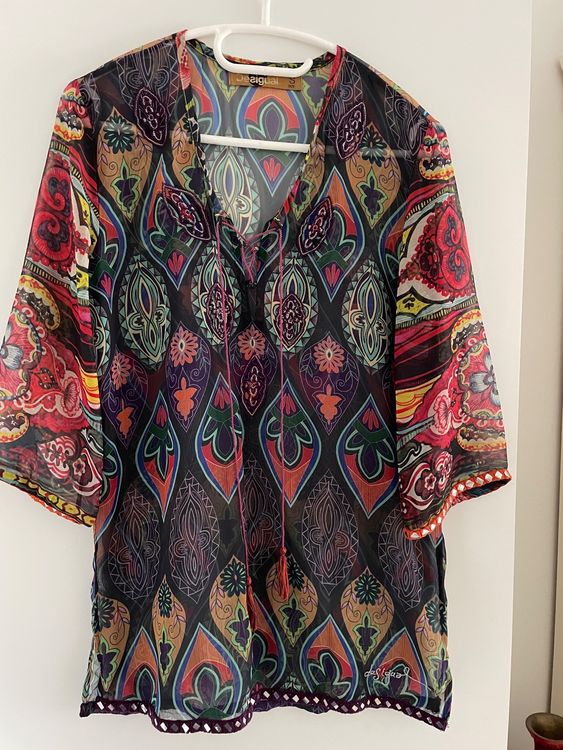 Tunic Haut Desigual - Taille L / 40 - Multicouleur - Neuf Sans Étiquettes - Style Bohème Et Gai