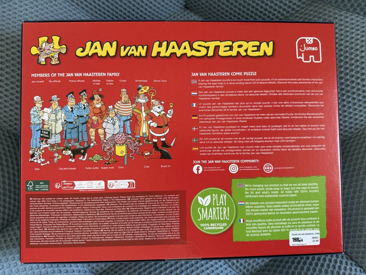 Puzzle: Puzzle Jan van Haasteren 1000 pièces - Faites la queue ! – Usato da Nyon venduto da Alex017 2