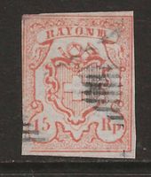 1852 : Rayon Nr. 18, kleine Wertziffer, KP 1000.--