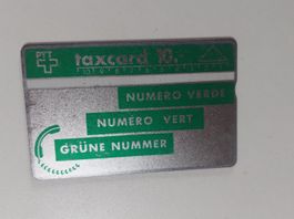 PTT Taxcard 10 Fr., Numero Verde, Grüne Nummer