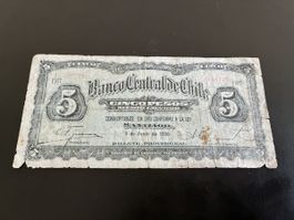 5 Pesos - 1/2 Condor CHILE 1930 P.082