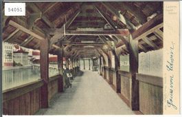 Luzern - Kapell-Brücke - animee - Litho