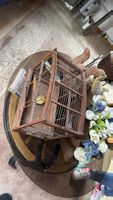 Antiker Vogelkäfig aus Holz & Metall Vintage Deko Shabby
