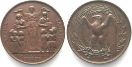 EMPIRE FRANCAIS Medaille cuivre 1855 par Farochon