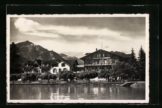Cartoline postali: AK Bönigen, Hotel Seiler am See – Usato da Berlin venduto da bartko-reher