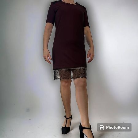 Cocktailkleid schwarz und bordeaux Größe 38 unbenutzt