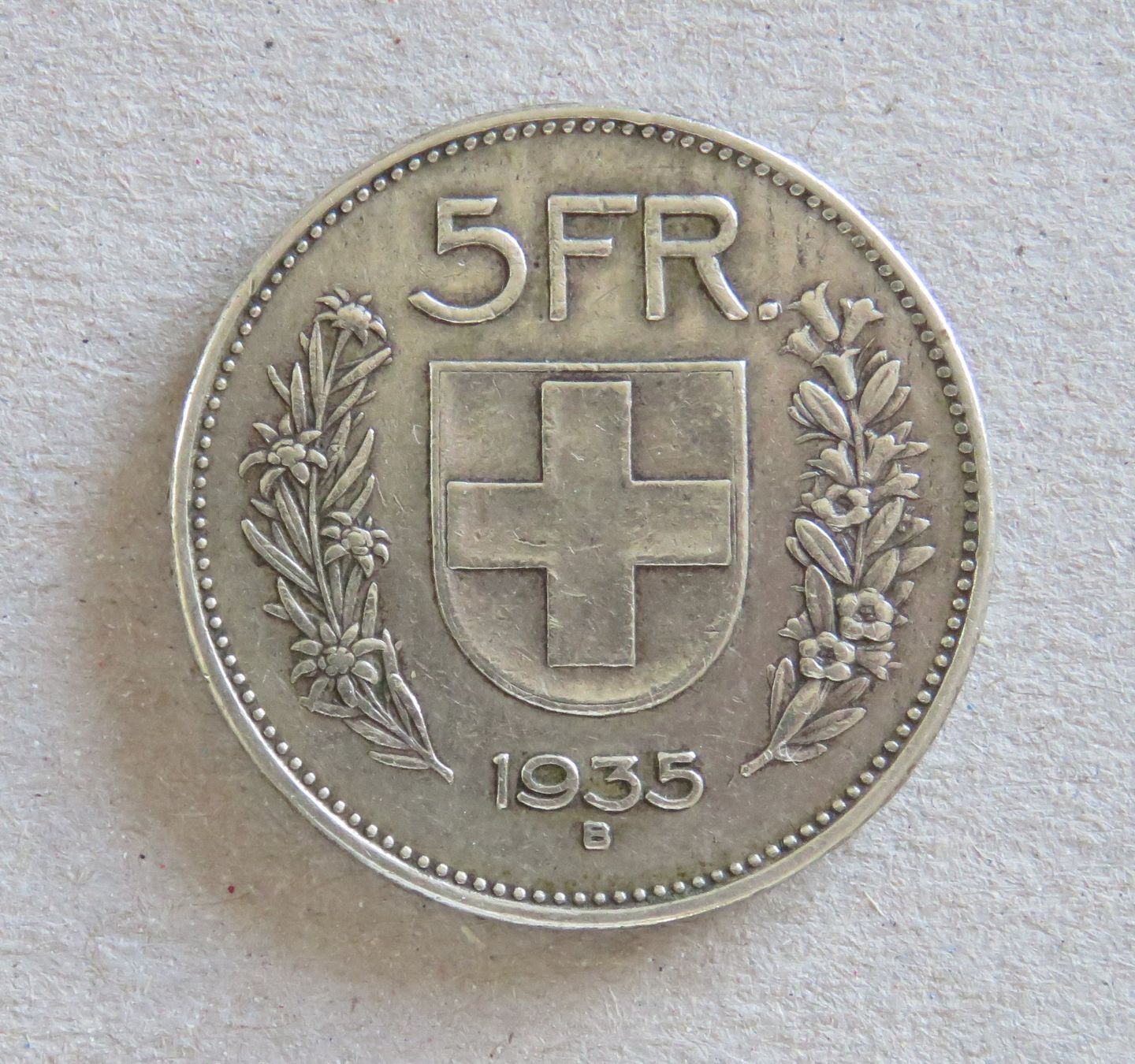 Tutti le monete: 5.- Fr.  1935, Silber – Usato da Kreuzlingen venduto da Koi4