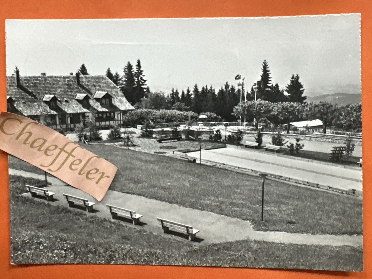 Cartoline postali: Alte Ansichtskarte HOTEL GURNIGELBAD, Garten mit Bocciabahn – Usato da Zürich venduto da Chaeffeler