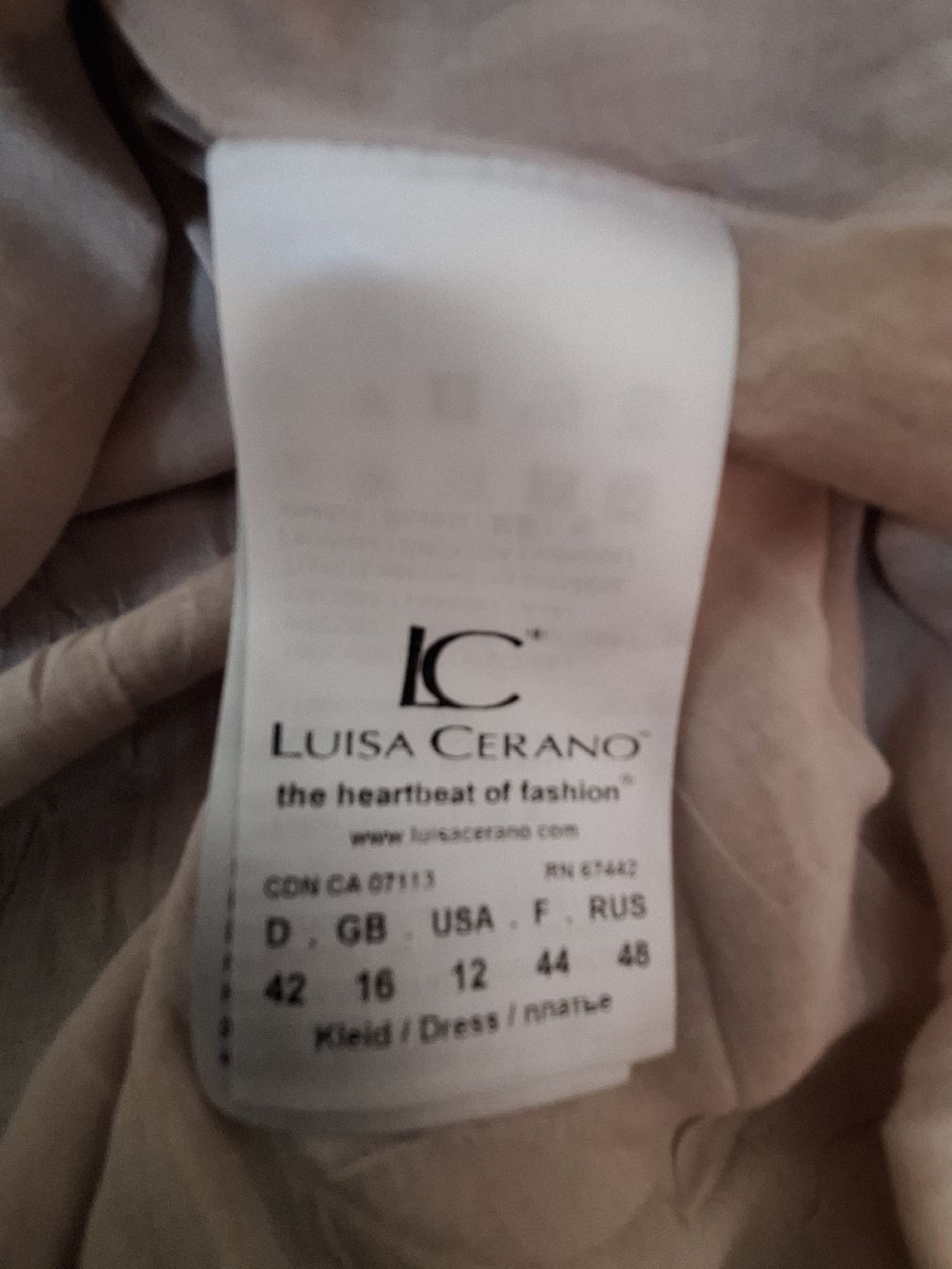 Luisa Cerano Vestiti: wunderschönes, leichtes Trägerkleid Grösse 42 – Usato da Fischenthal venduto da Irene69 2